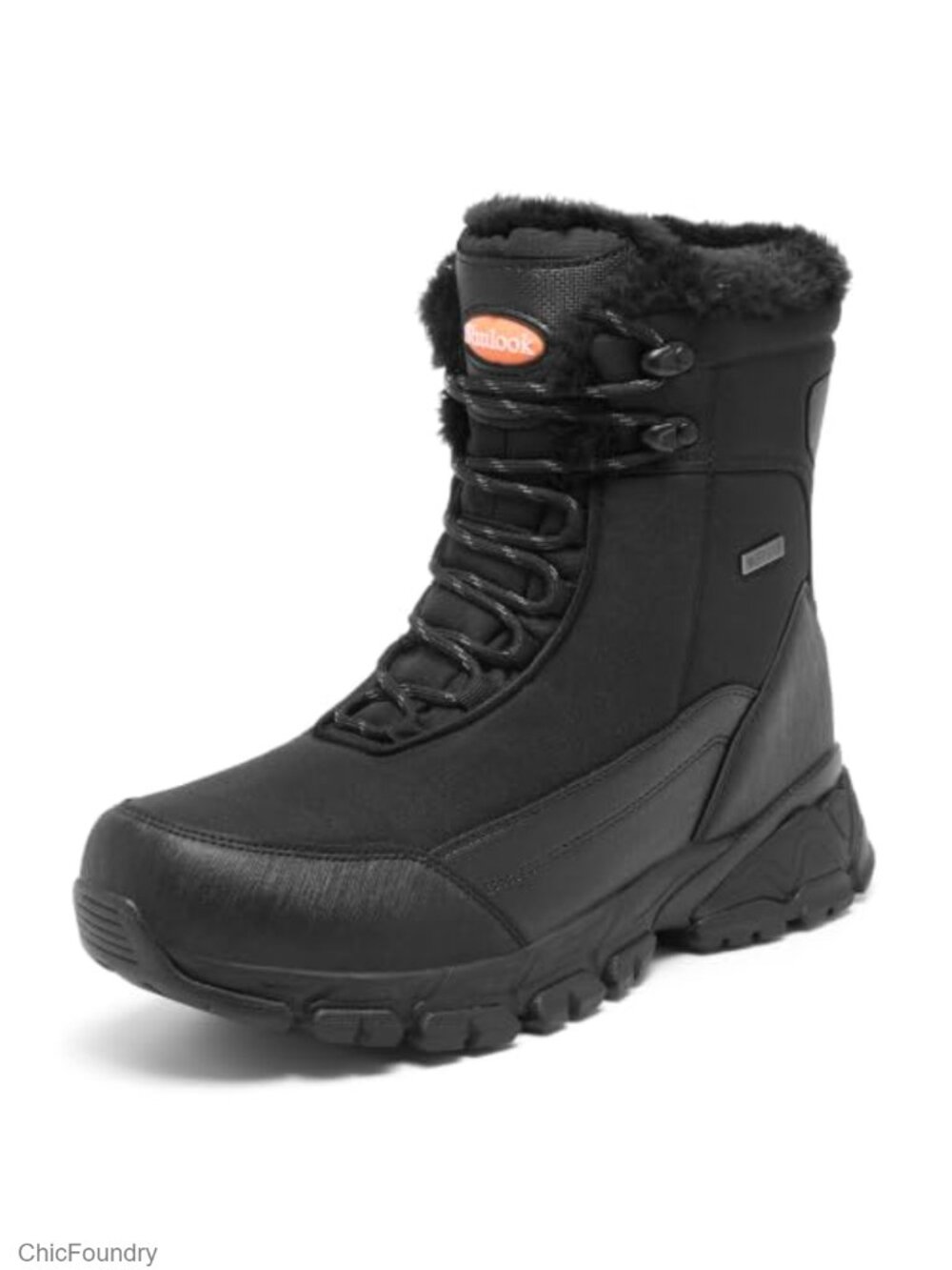 Men's Waterproof Insulated Winter Snow Boots Faux Fur Lined